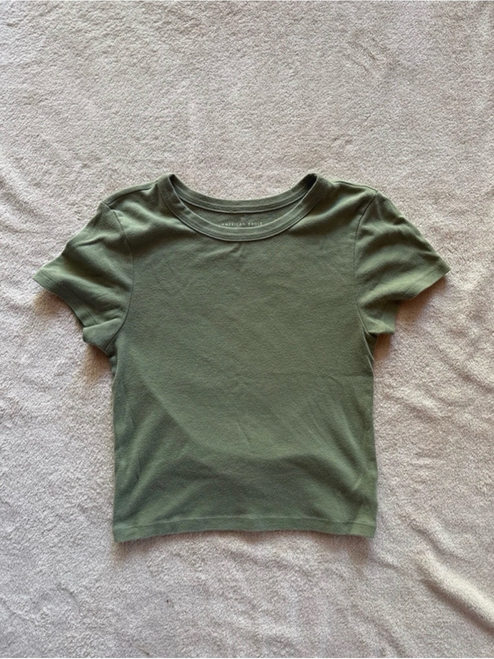 American Eagle Outfitters Olive Crop Tee